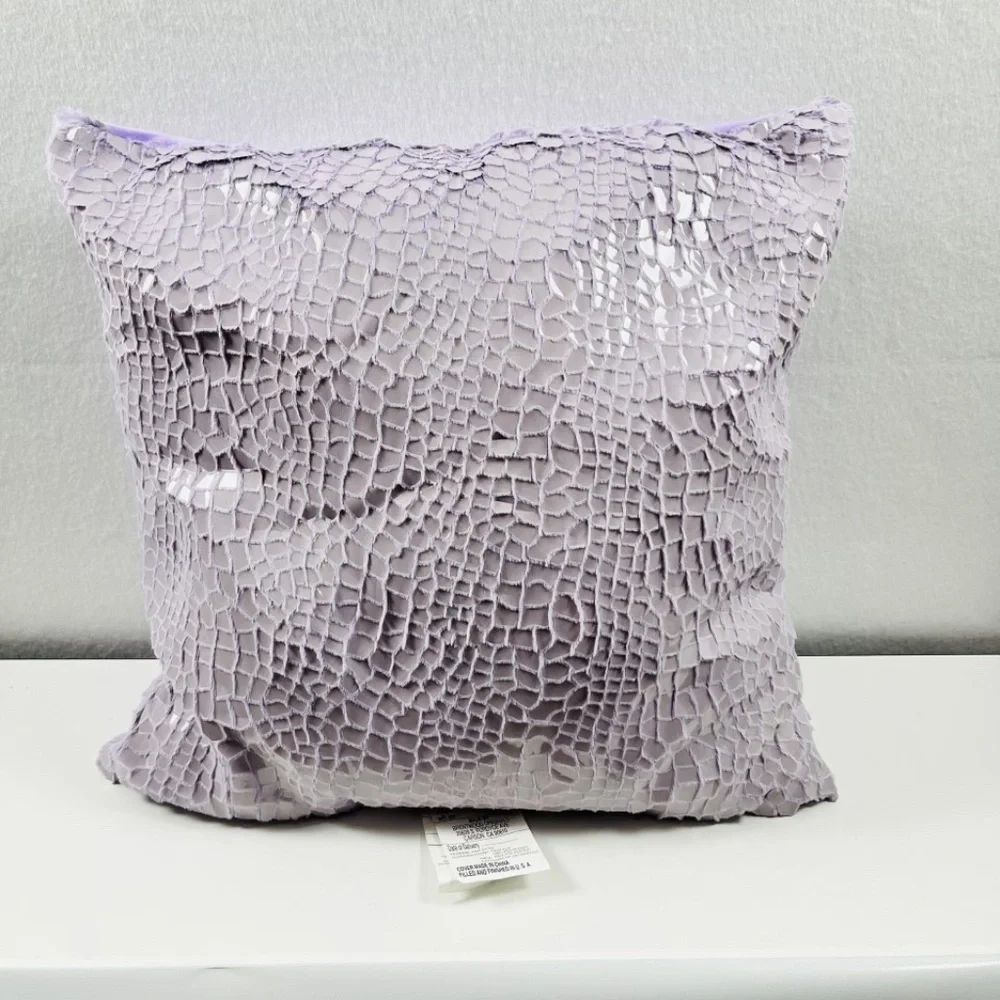 Brentwood Originals Pillow Lavender Shiny Croc Texture 20